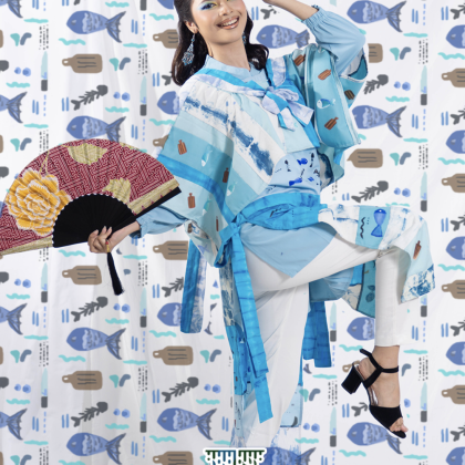 Outer vest panjang Ikan
